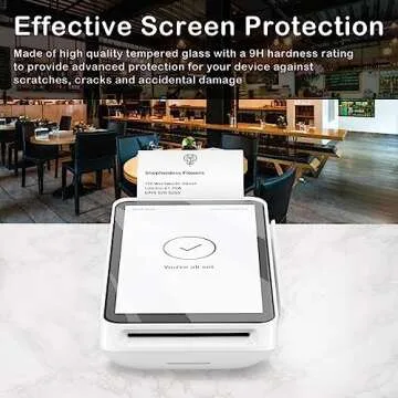 Tempered Glass Screen Protector for Square Terminal (Model No: B07NPNNQLN) - Super Scratch Resistant - High Definition - Touch Sensitive - 9H Hardness HD Clear Screen Protector for Square Terminal