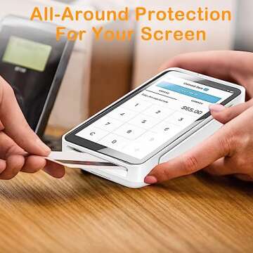 Tempered Glass Screen Protector for Square Terminal (Model No: B07NPNNQLN) - Super Scratch Resistant - High Definition - Touch Sensitive - 9H Hardness HD Clear Screen Protector for Square Terminal