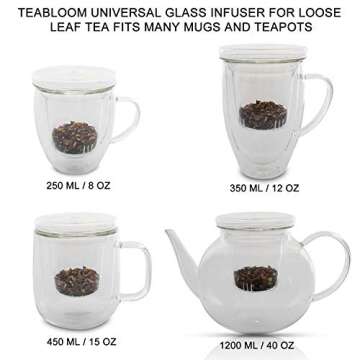 Teabloom Glass Tea Infuser – Non-Toxic, Large Capacity