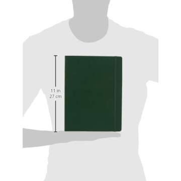 Moleskine Classic Notebook, Hard Cover, XL (7.5" x 9.5") Ruled/Lined, Myrtle Green, 192 Pages