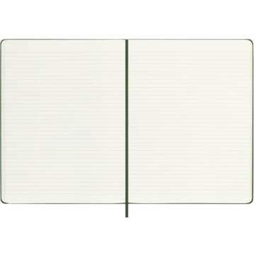 Moleskine Classic Notebook, Hard Cover, XL (7.5" x 9.5") Ruled/Lined, Myrtle Green, 192 Pages