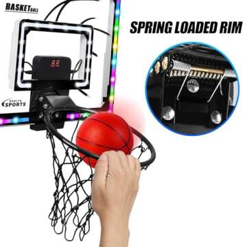 AOKESI Mini Basketball Hoop with LED Lights and Scorer
