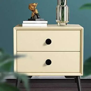 goldenwarm 10 Pack Matte Black Cabinet Knobs for Kitchen Hardware Handles Round Dresser Drawer Knob for Closet Bifold Modern Cabinets Pulls,1.27 Inch