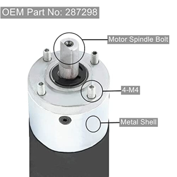 287298 Electric Motor for RV Slide Outs, 500:1 Gear Ratio