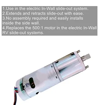 287298 Electric Motor for RV Slide Outs, 500:1 Gear Ratio