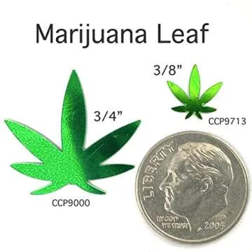 Confetti Marijuana Leaf 3/4" Green - Retail Pack #9000 QS0