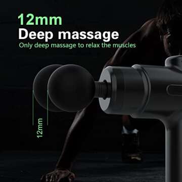 Kelices Massage Gun Deep Tissue Percussion Massager for Athletes,Handheld Body Back Muscle Massager with 8 Massage Heads