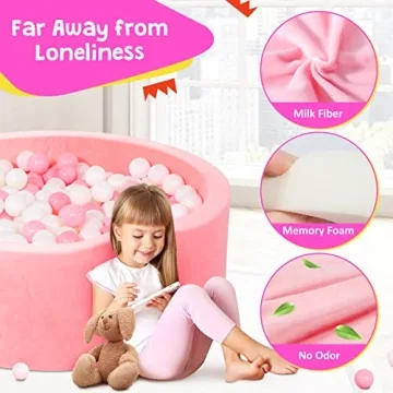 YAVAYI Foam Toddler Ball Pit, Sensory Play Pool for Kids