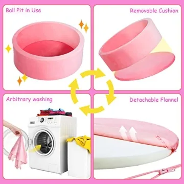 YAVAYI Foam Toddler Ball Pit, Sensory Play Pool for Kids