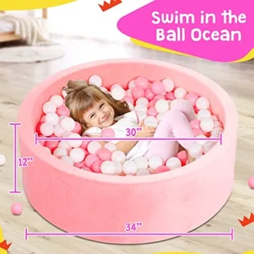 YAVAYI Foam Toddler Ball Pit, Sensory Play Pool for Kids