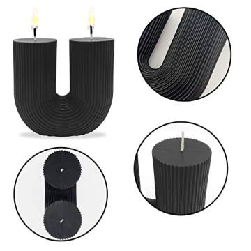 Sophisticated Large U Shaped Soy Wax Candle for Stylish Homes