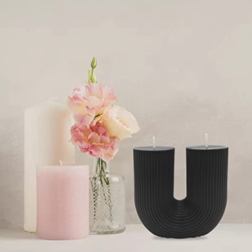 Sophisticated Large U Shaped Soy Wax Candle for Stylish Homes