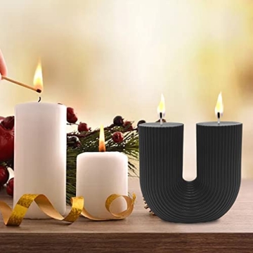 Sophisticated Large U Shaped Soy Wax Candle for Stylish Homes