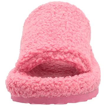 Amazon Essentials Women's Faux Sheepskin Slide Slipper, Bright Pink, 8