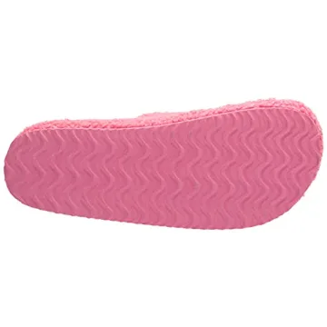 Amazon Essentials Women's Faux Sheepskin Slide Slipper, Bright Pink, 8