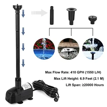 ECO-WORTHY Solar Fountain Pump Kit 25W - 410GPH Perfect Outdoor Solution