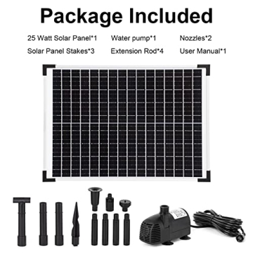 ECO-WORTHY Solar Fountain Pump Kit 25W - 410GPH Perfect Outdoor Solution