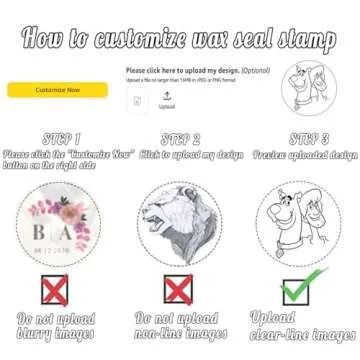 Esaray Custom Wax Seal Stamp，Personalized Wax Seal Stamp kit Custom Your Logo,Text,Name for Letter,Crafting, Envelopes, Gift Wrap Graduation Gifts and Wedding Invitation