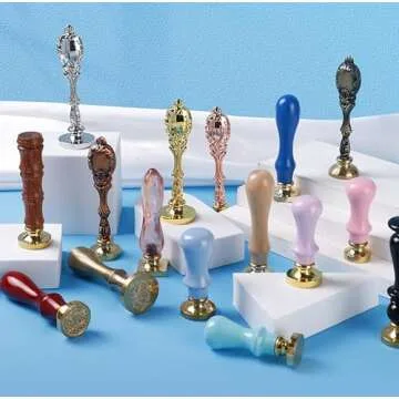 Esaray Custom Wax Seal Stamp，Personalized Wax Seal Stamp kit Custom Your Logo,Text,Name for Letter,Crafting, Envelopes, Gift Wrap Graduation Gifts and Wedding Invitation