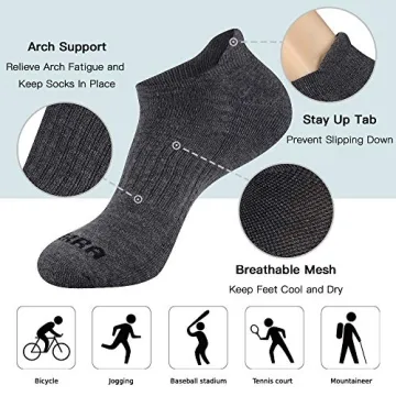 LITERRA Mens Ankle Socks - Perfect for Athletes and Comfort