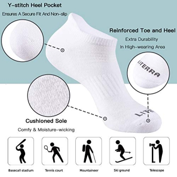 LITERRA Mens Ankle Socks - Perfect for Athletes and Comfort