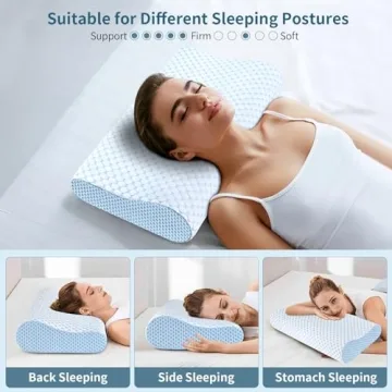 Ylekto Cervical Memory Foam Pillow Neck Pain Relief Ergonomic Support