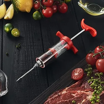 JY COOKMENT Meat Injector Syringe for Flavorful Marinades