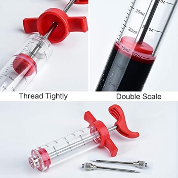 JY COOKMENT Meat Injector Syringe for Flavorful Marinades