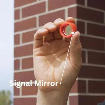 Emergency Zone 5 in 1 Survival Whistle. Compass, Whistle, Water-Resistant Container, Signal Mirror, Ferro Rod. 1 Pack