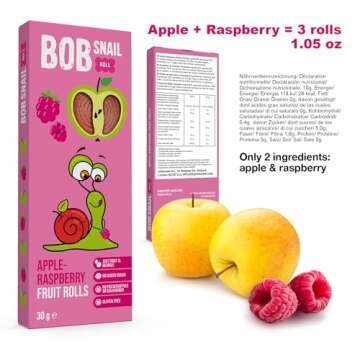 BOB SNAIL Healthy Variety Pack for Kids Adults– 30 Gluten-Free Strips with Dried Strawberry, Pear,...