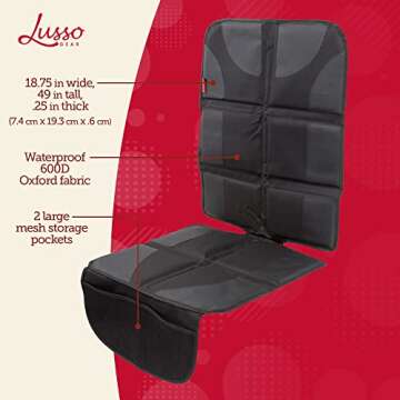 Lusso Gear Car Seat Protector Twin Pack – Waterproof & Stylish