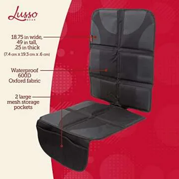 Lusso Gear Car Seat Protector Twin Pack – Waterproof & Stylish