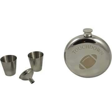 Football Flask Gift Set for Sports Fans - Perfect Gift