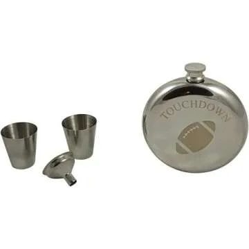 Football Flask Gift Set for Sports Fans - Perfect Gift