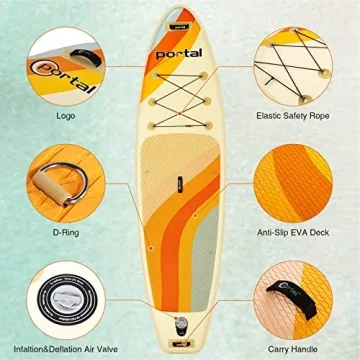 Portal SUP Inflatable Paddle Board, 10'6 out of 11'6 Options