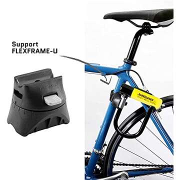 Kryptonite New York Standard Bike U-Lock, Heavy Duty Anti-Theft, 16mm Shackle with Mounting Bracket and Keys, Ultimate Security for Bicycles E-Bikes Scooters