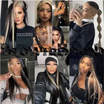 BrownBomb Skunk Stripe Lace Front Wig for Effortless Style