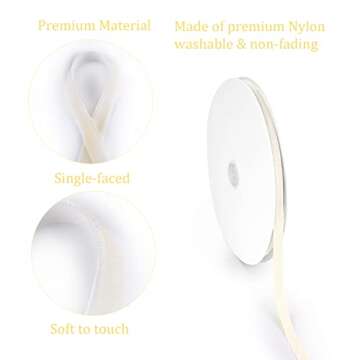 Vintage Cream Velvet Ribbon for Christmas Decor and Gifts