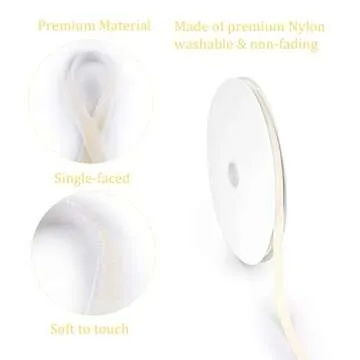 Vintage Cream Velvet Ribbon for Christmas Decor and Gifts