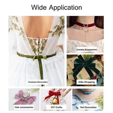 Vintage Cream Velvet Ribbon for Christmas Decor and Gifts