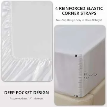 CozyLux Queen Size Satin Sheets - 4 Piece Set