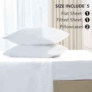 CozyLux Queen Size Satin Sheets - 4 Piece Set