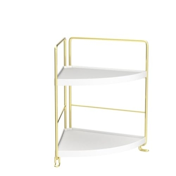 Stylish 2-Tier Corner Bathroom Organizer for Makeup