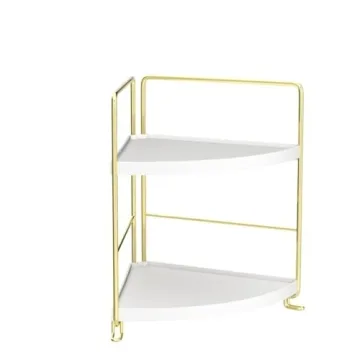 Stylish 2-Tier Corner Bathroom Organizer for Makeup
