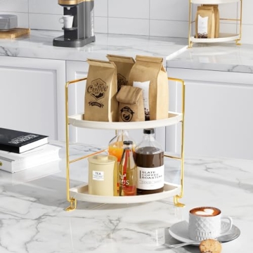 Stylish 2-Tier Corner Bathroom Organizer for Makeup