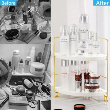 Stylish 2-Tier Corner Bathroom Organizer for Makeup