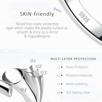 925 Sterling Silver Necklace Extender Sterling Silver Necklace Chain Extenders for Necklaces 2", 4", 6" Inches