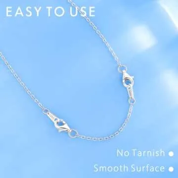 925 Sterling Silver Necklace Extender Sterling Silver Necklace Chain Extenders for Necklaces 2", 4", 6" Inches