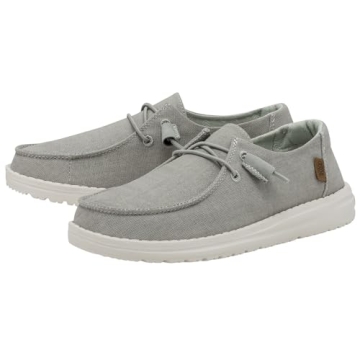 Wendy Chambray Light Grey Slip On Women’s Shoes