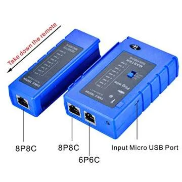 Optimal Shop Network Cable Tester Test Tool RJ45 RJ11 RJ12 CAT5 CAT6 UTP USB LAN Wire Ethernet